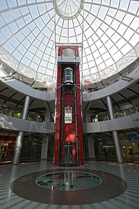 内部的圆顶小时建筑城市地面玻璃柱子马赛克大堂高科技图片