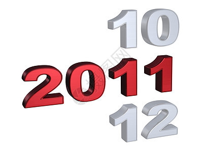 2011年大红2011设计 灰色10和11个数字图片