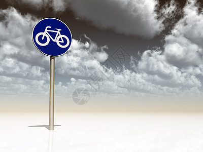 路标路牌自行车天空车辆插图圆形车道白色驾驶旅行蓝色安全图片