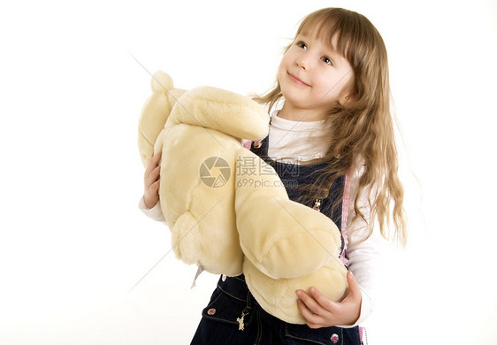 一位小女孩的照片微笑童年快乐家庭女儿女孩幸福玩具情感褐色图片