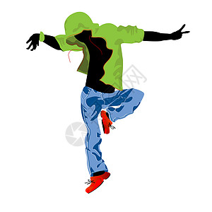 格罗夫舞者扇子插图成人舞蹈家草图音乐程序牛仔裤黑色红色图片
