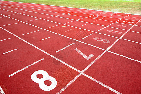 赛道行道太阳体育场场地红色竞赛竞争白色运动锦标赛赛跑者图片