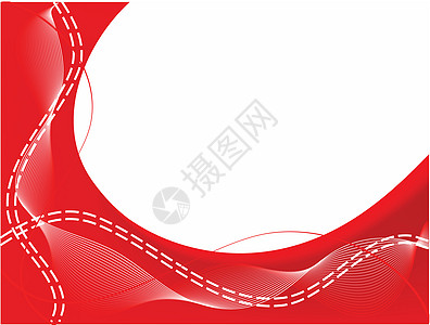 红白名片检查虚线坡度公司红色白色商业曲线插图创造力图片