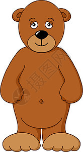 棕色孤立的泰迪熊森林爪子哺乳动物卡通片生活动物捕食者毛皮针叶林礼物图片