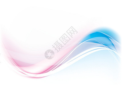 摘要矢量波蓝色和粉色颜色活力条纹剪贴漩涡网络数字韵律艺术海浪插图图片