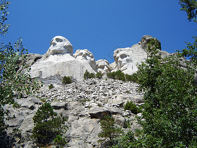 南达科他州拉什莫尔山公吨纪念碑雕像雕塑国家岩石图片