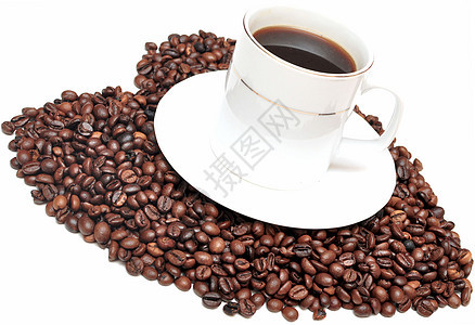 有心的咖啡杯数字甜点早餐种子咖啡棕色液体享受巧克力黑色图片