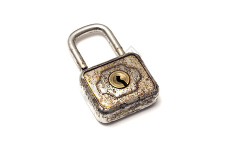挂隔锁安全挂锁秘密白色钥匙棕色金属腐蚀古董图片