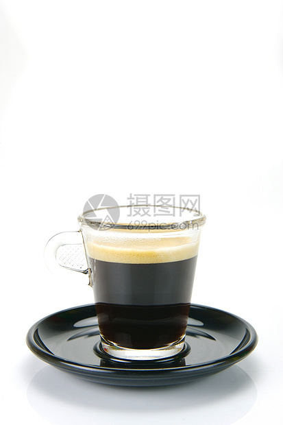 黑色短黑杯子玻璃白色咖啡咖啡店图片