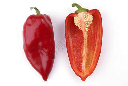 红辣椒素材红辣椒  1个半餐厅文化香料营养绿色团体食物辣椒烹饪种子背景
