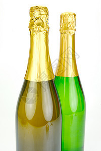 香槟瓶装火花瓶子饮料庆典派对白色背景图片