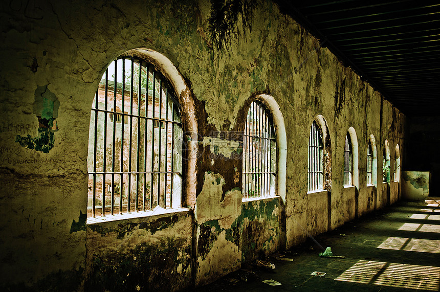 监狱拘留所废墟窗户乡村建筑学跑步风化建筑贫困城堡古董图片