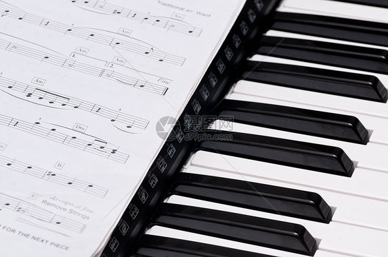 钢琴键钥匙插图合成器笔记电子水平黑色乐器白色音乐图片