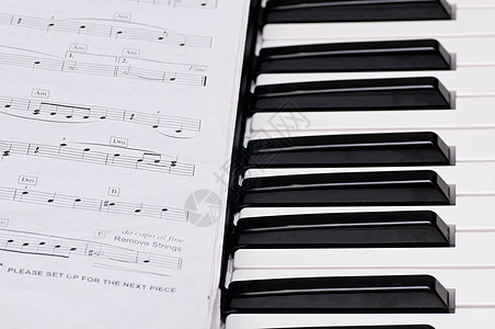 钢琴键乐器钥匙合成器笔记水平音乐工具电子白色黑色图片