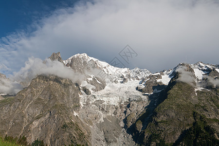 勃朗峰  白峰晴天荒野岩石风景季节蓝色白色天空顶峰雪貂图片