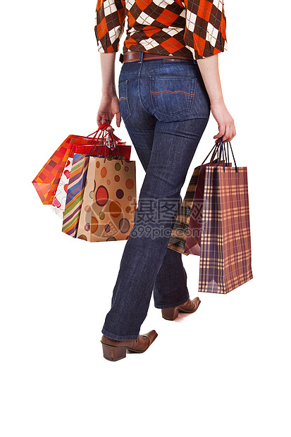 持有购物袋的妇女商业开支购物女性顾客销售图片