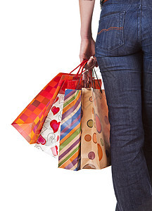 持有购物袋的妇女开支女性购物销售顾客商业图片