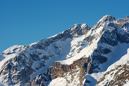 山山脉全景天空季节顶峰运动登山蓝色地形冻结宽慰图片