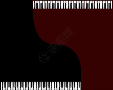 大钢琴拼贴画插图装饰乐器象牙钥匙白色风格木头艺术图片