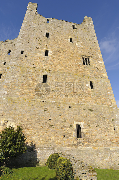 博尔顿城堡绿色天空棕色石头乡村堡垒图片