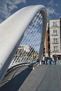 都都柏林桥蓝色汽车建筑建筑物图片