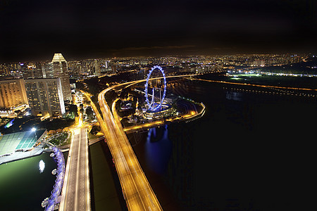 新加坡天线建筑物金融摩天大楼城市景观码头夜生活场景市中心商业图片