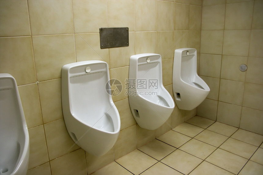 内宅浴室绅士们设施壁橱小便池男性用品托盘瓷砖厕所图片