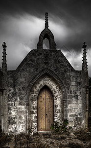San Xmun 礼拜堂闸门教会拱道城堡遗产建筑学驻军堡垒房子石灰石图片