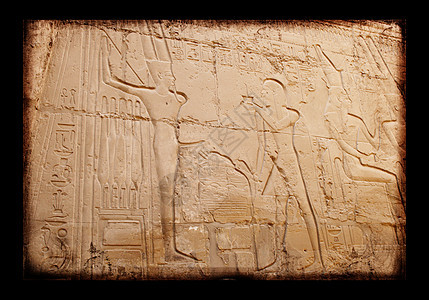 埃及人在墙上歌唱 背地背景历史上帝古董材料莎草考古学法老脚本羊皮纸手稿图片