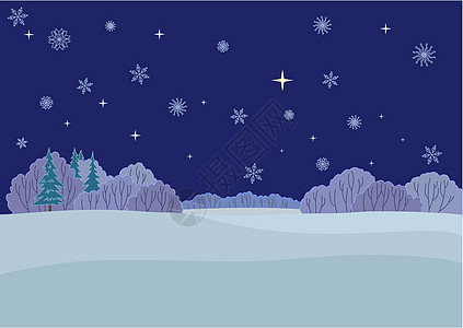 风景 冬夜新年枞树野生动物雪花季节星星植物群天空木头天气图片