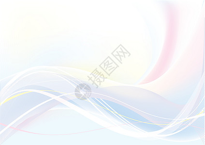 摘要矢量波蓝色和粉色颜色坡度流动韵律优雅艺术白色海浪小册子网络横幅图片