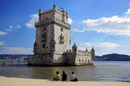 葡萄牙 Belim建筑学商业组织国家古董天空蓝色文化石头旅游图片