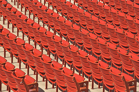 礼堂座位红色竞技场运动体育场塑料剧院椅子图片