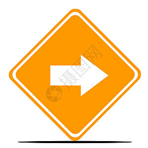 方向路标志牌阴影图形化指示牌橙子交通运输路标沟通商业白色图片