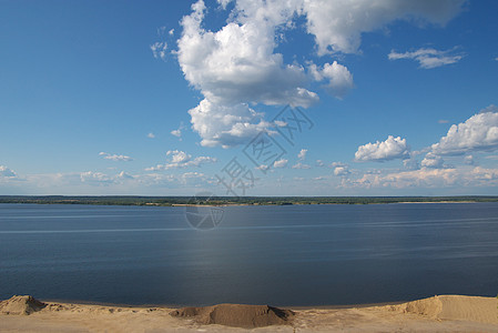 带河流的景观天空土地环境蓝色地平线水平风景太阳阳光季节图片