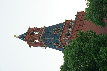 莫斯科克里姆林宫的一座塔背景图片