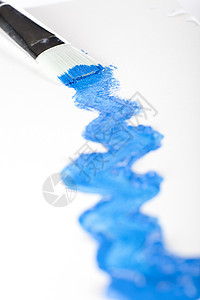 油漆绘画美术工具用品创造力补给品画笔蓝色艺术刷子图片