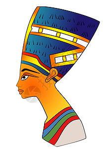 纳芙蒂蒂-古埃及女王-矢量图片