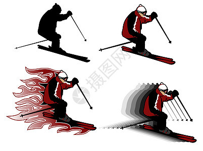 滑雪插图活动假期男人运动季节滑雪者速度娱乐成人图片