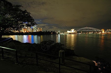 夜里悉尼摩天大楼旅游歌剧建筑学旅行植物建筑地标照片码头图片