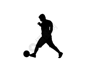 足球运动员的月光插图防御运动男性竞赛场地男人运球男生乐趣背景图片