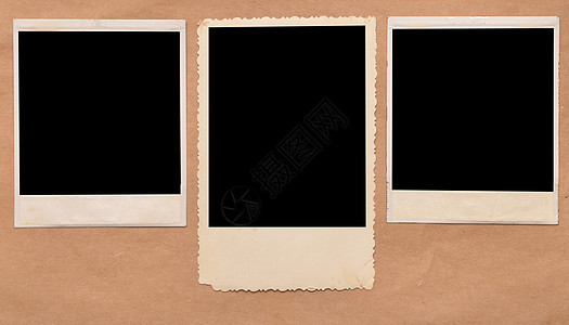 旧的空白照片框历史棕色创造力明信片相机磁带框架卡片乡愁古董图片