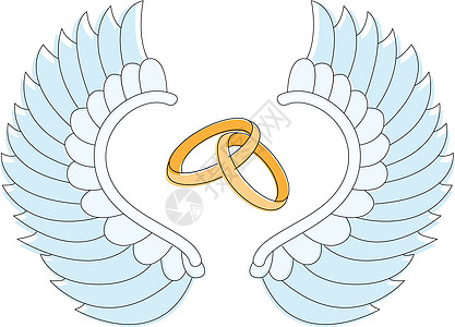 翅膀和结婚戒指图片