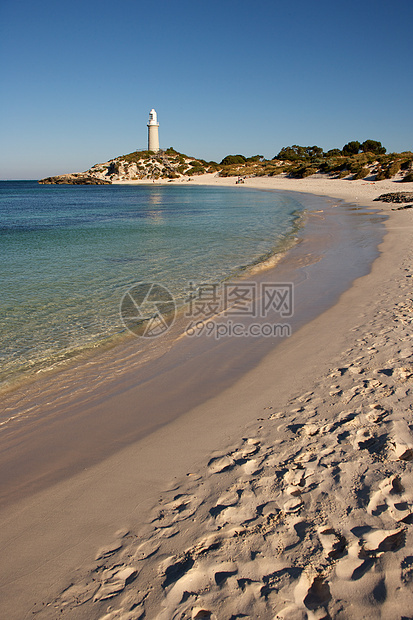 Rottnest 灯塔历史旅行建筑学警告海洋导航假期援助地标建筑图片