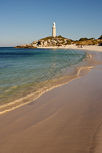 Rottnest 灯塔警告援助历史旅行海滩导航地标假期海洋建筑学图片