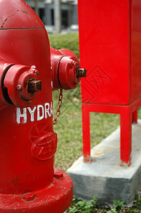 水合剂红色公园消防栓绿色安全图片