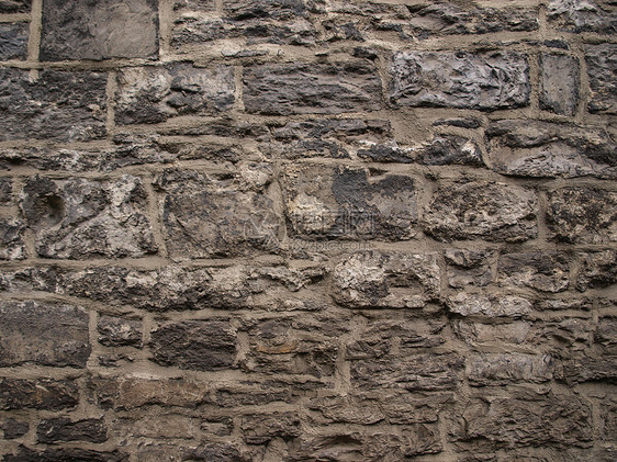旧砖墙纹理石头乡村灰色建筑裂缝水泥材料图片
