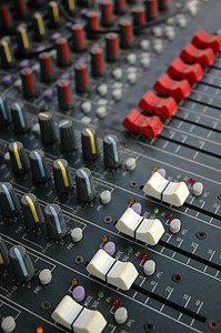 音频混音器细节纽扣记录混合器娱乐推子歌曲音乐旋律工作室岩石背景图片