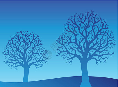 两棵蓝树图片