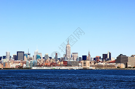 中城曼哈顿天线中心景观旅行蓝色地标游客正方形摩天大楼建筑海港图片